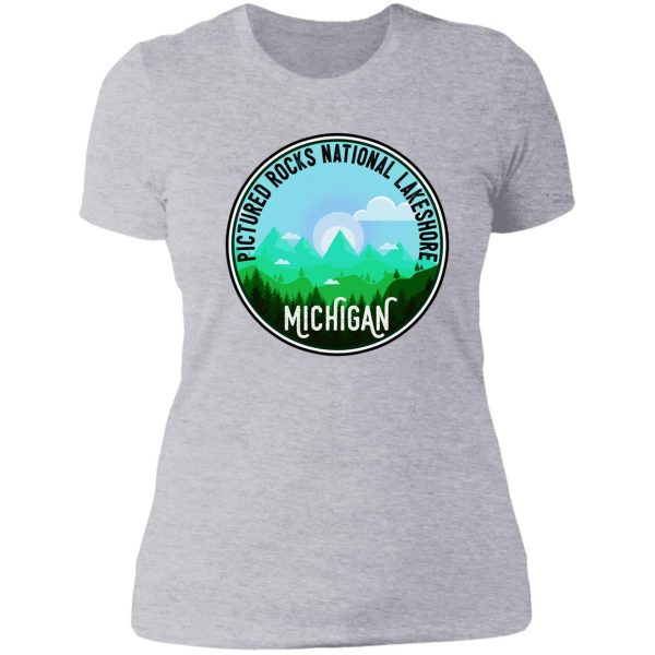 pictured rocks national lakeshore michigan lady t-shirt