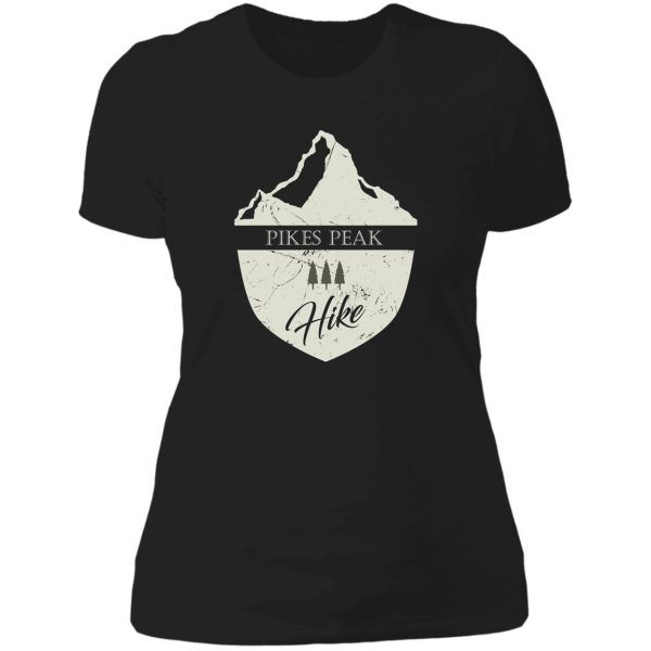 pikes peak colorado mountain hike lady t-shirt