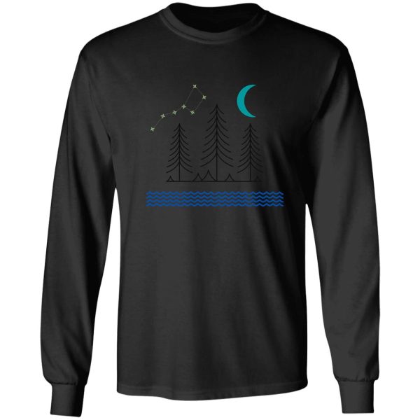 pines against the night sky long sleeve