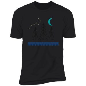 pines against the night sky shirt