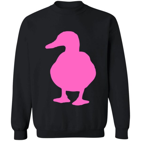 pink duck cute funny sweatshirt