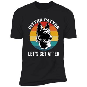 pitter patter - let's get at er, funny dog retro vintage, let's get at er, letterkenny enamel camper shirt