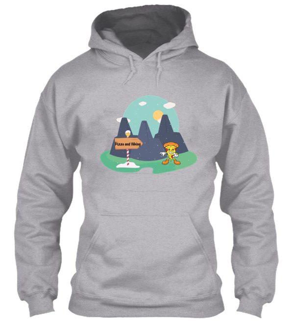 pizza and hiking hoodie