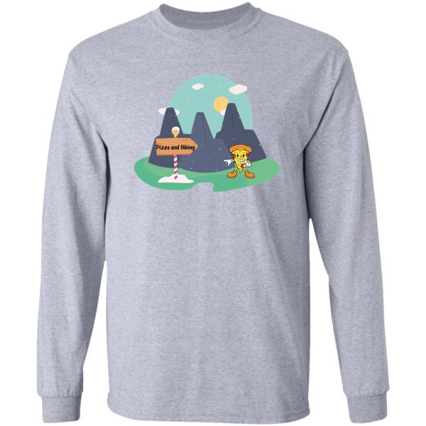 pizza and hiking long sleeve