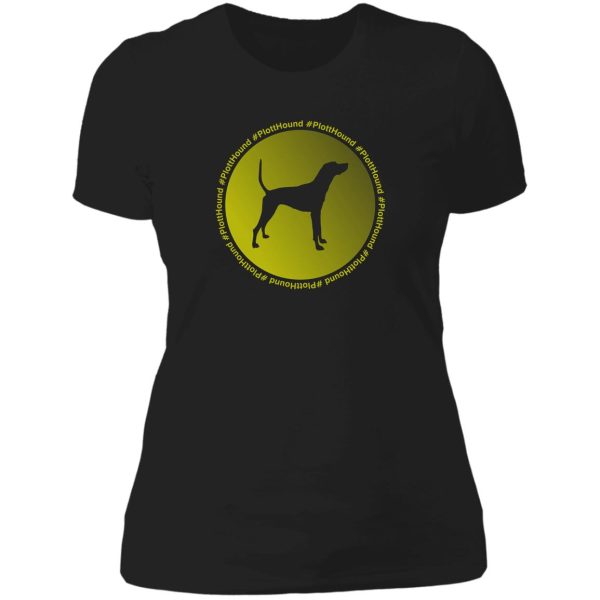 plott hound silhouette lady t-shirt