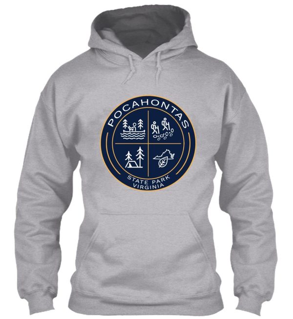 pocahontas state park heraldic logo hoodie