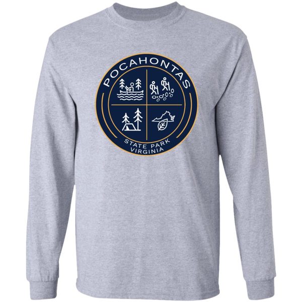 pocahontas state park heraldic logo long sleeve