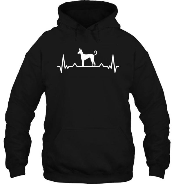 podenco heartbeat spanish hunting dog gift hoodie