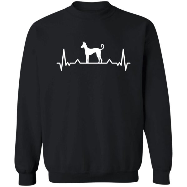 podenco heartbeat spanish hunting dog gift sweatshirt