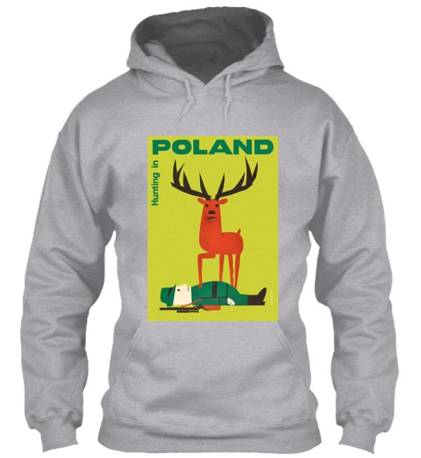 polish vintage anti hunting in poland travel poster hoodie