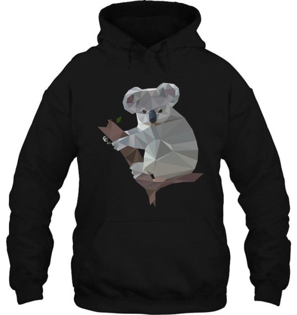 polygonal koala hoodie