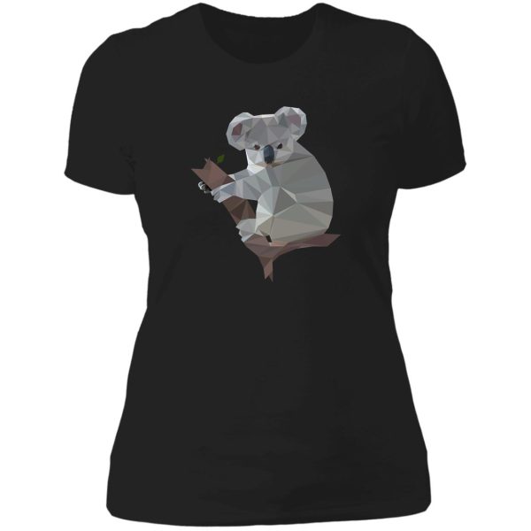 polygonal koala lady t-shirt