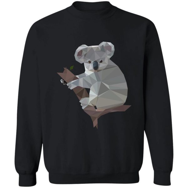 polygonal koala sweatshirt