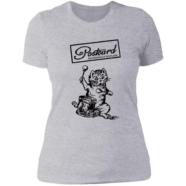 postcard records t shirt lady t-shirt