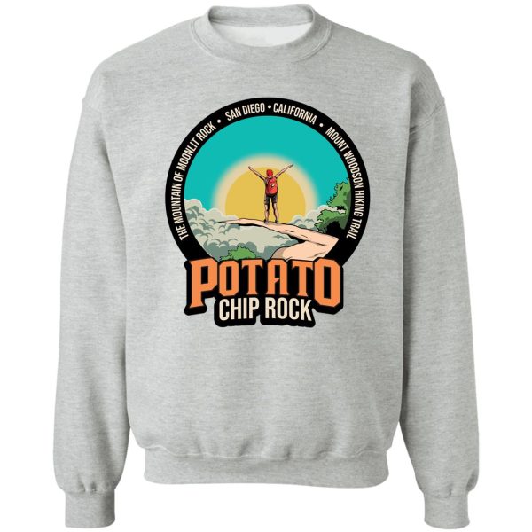 potato chip rock san diego mountain of moonlit rock hiking t-shirt sweatshirt