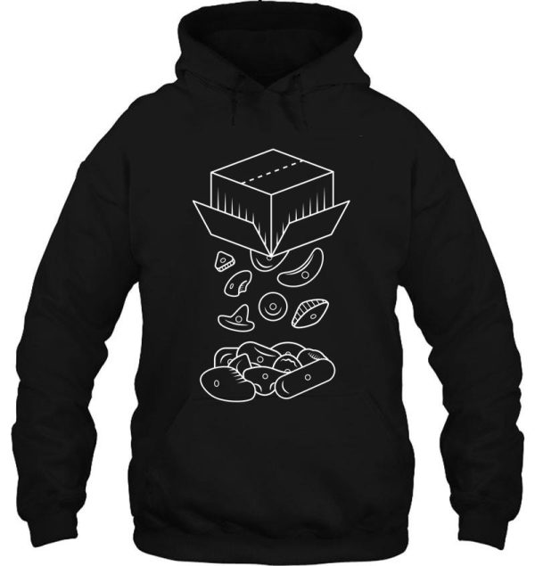 pouring out rock climbing holds outlines hoodie