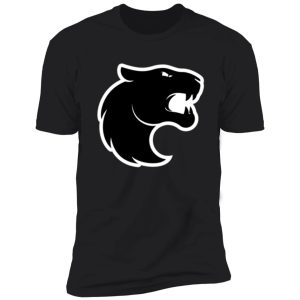predator logo in black and white shirt
