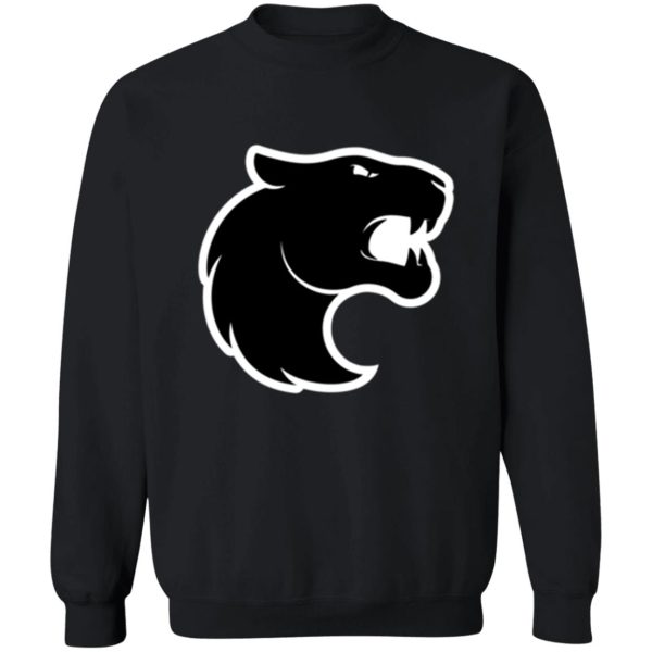 predator logo in black and white sweatshirt