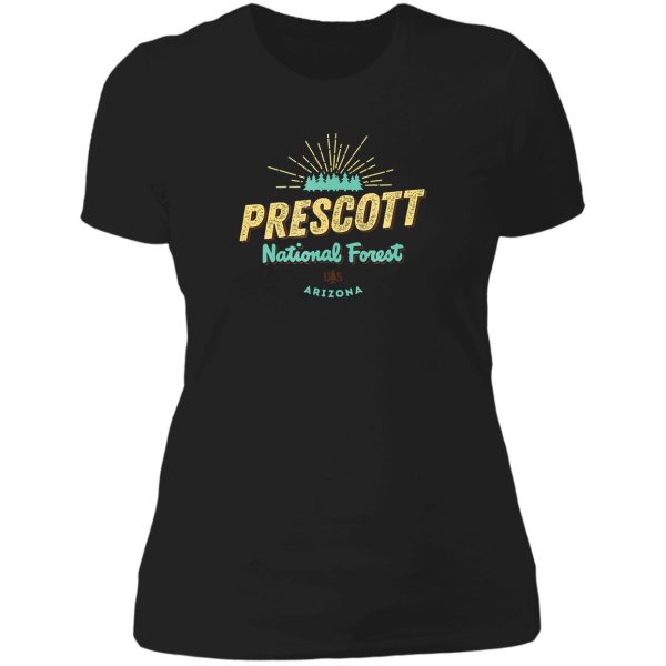 prescott national forest arizona funny lady t-shirt
