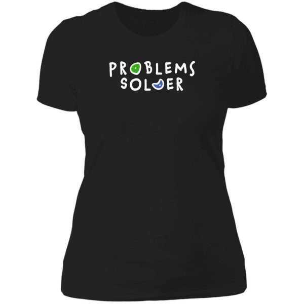 problems solver rock climbing bouldering lady t-shirt