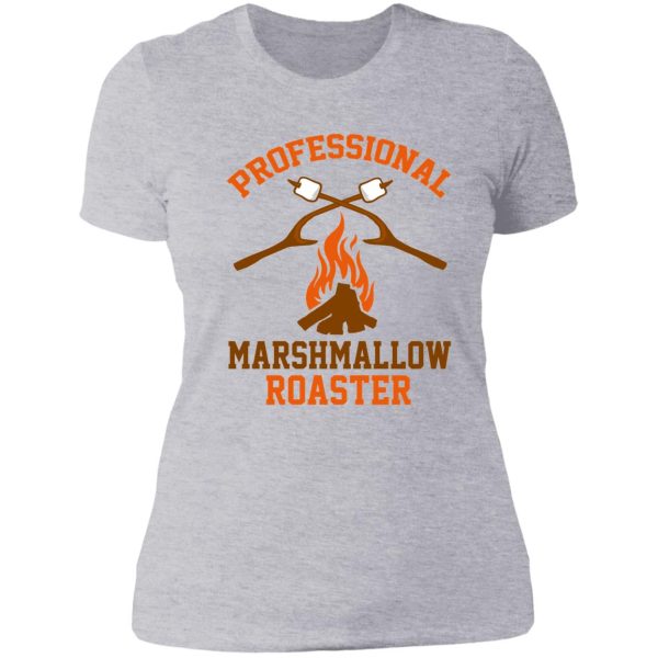 professional marshmallow roaster lady t-shirt