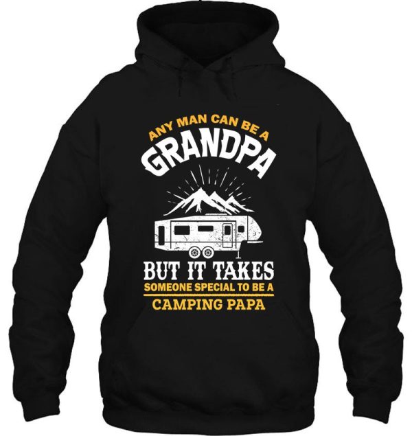 proud camping papa grandfather camp lover hoodie