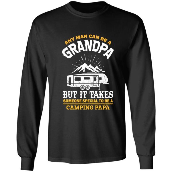 proud camping papa grandfather camp lover long sleeve