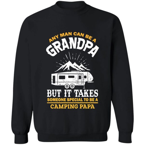 proud camping papa grandfather camp lover sweatshirt