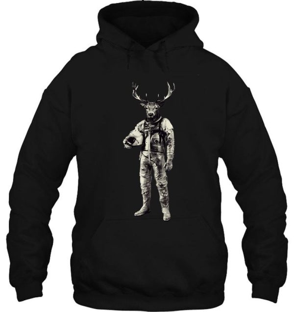 psychedelic deer astronaut (vintage effect) hoodie