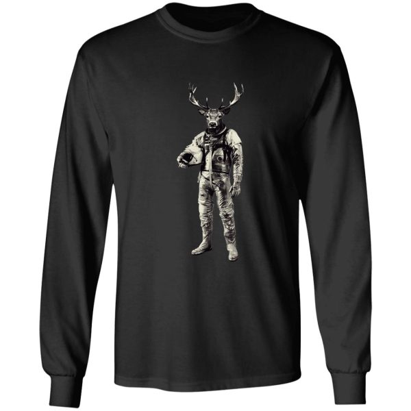 psychedelic deer astronaut (vintage effect) long sleeve