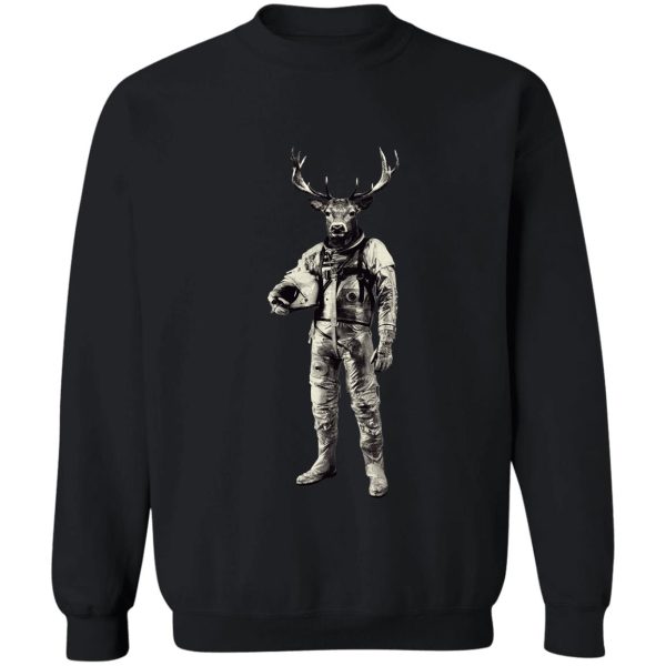 psychedelic deer astronaut (vintage effect) sweatshirt