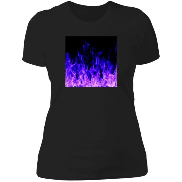 purple fire flames lady t-shirt