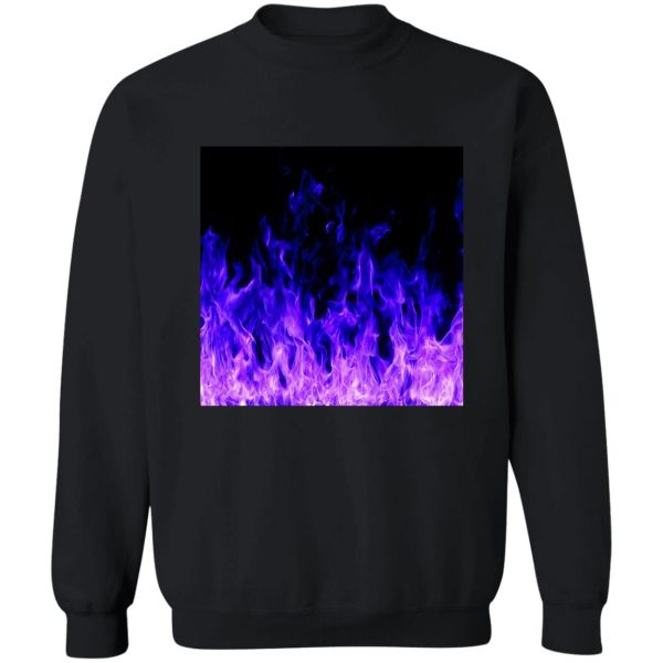purple fire flames sweatshirt