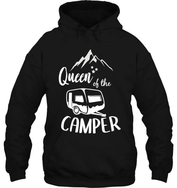 queen of the camper funny camping for camper hoodie
