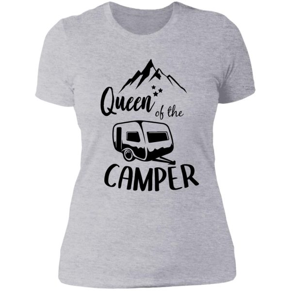 queen of the camper funny camping for camper lady t-shirt