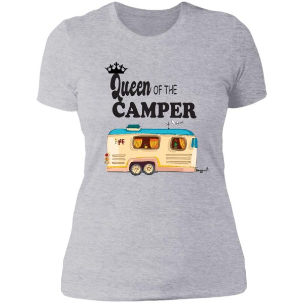 queen of the camper lady t-shirt
