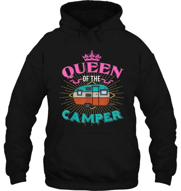 queen of the camper women and girls camping hoodie