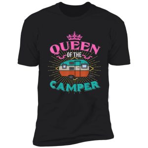 queen of the camper women and girls camping shirt