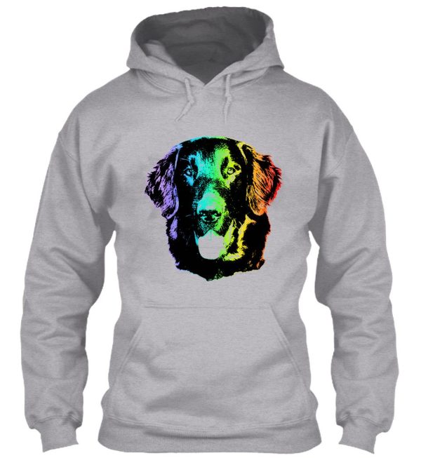 rainbow flat-coated retriever hoodie