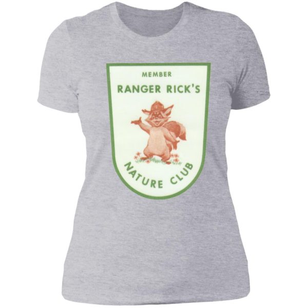 ranger rick nature club member badge 2 lady t-shirt