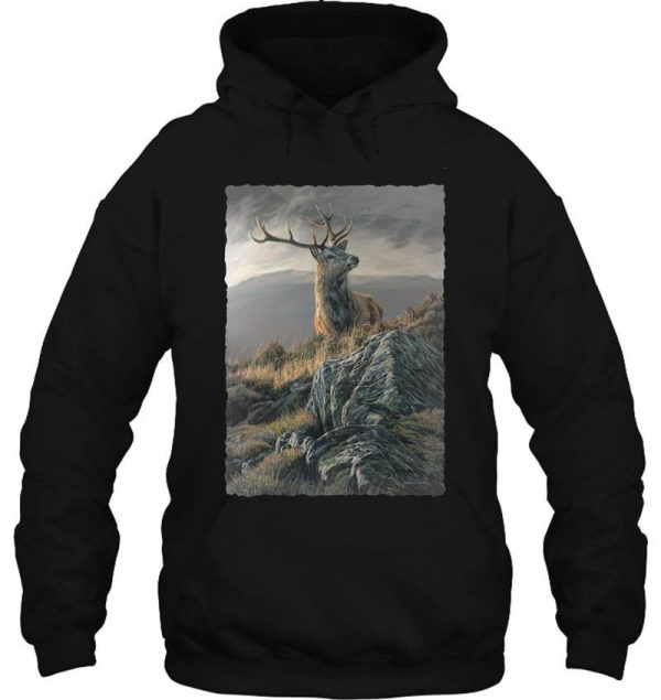 red deer stag royal monarch of the glen hoodie