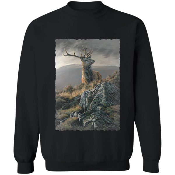 red deer stag royal monarch of the glen sweatshirt