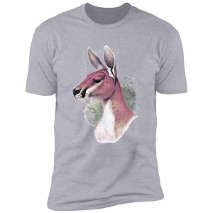 red kangaroo portrait shirt