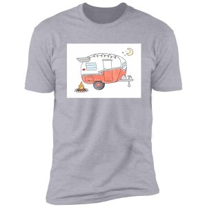red vintage camper illustration shirt