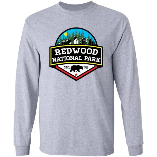 redwood national park california redwoods mountains hike hiking camp camping long sleeve