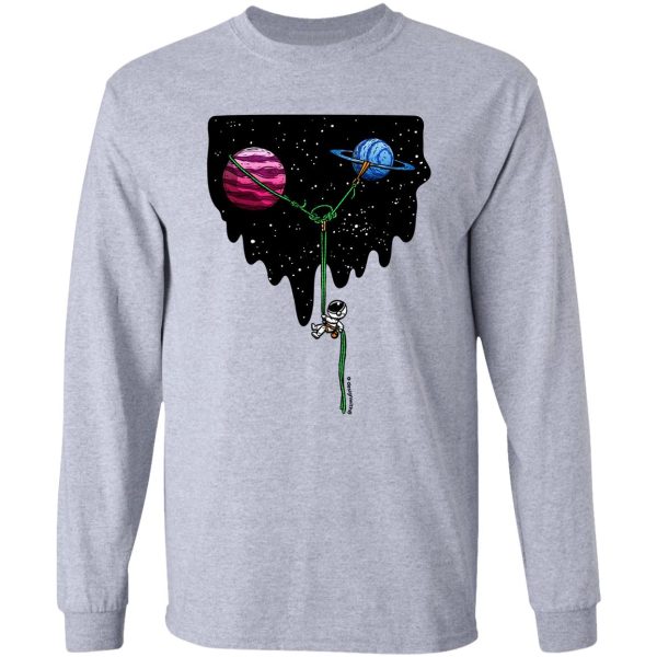 repelling from the galaxy rock climbing long sleeve