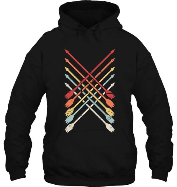 retro archery bow hunting arrows hoodie