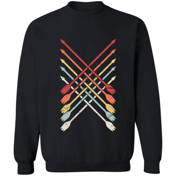 retro archery bow hunting arrows sweatshirt