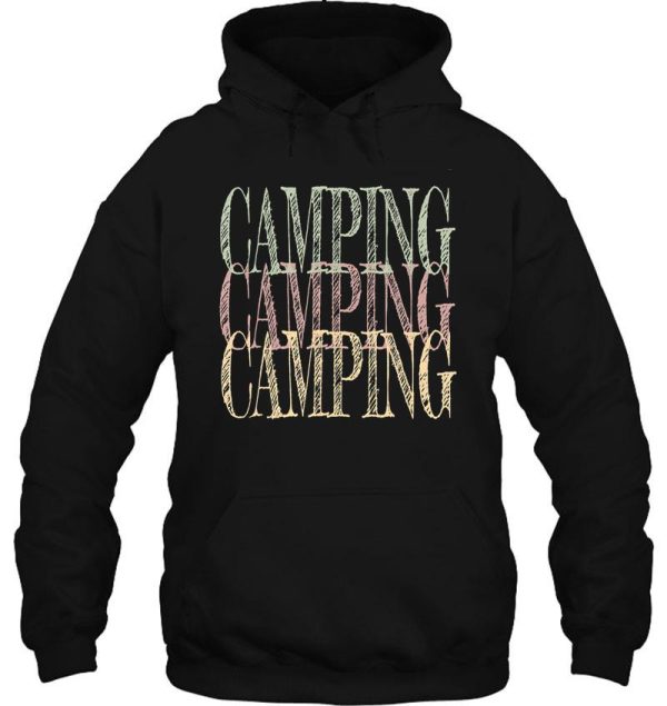 retro camping campfire adventure outdoor camper funny mountain hoodie