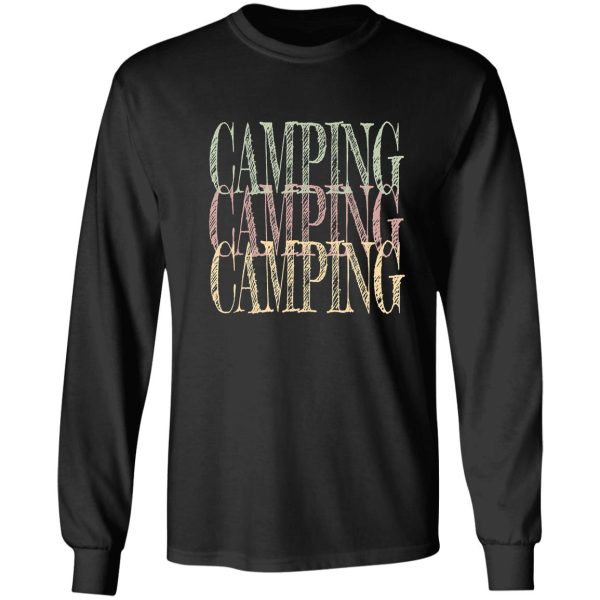 retro camping campfire adventure outdoor camper funny mountain long sleeve